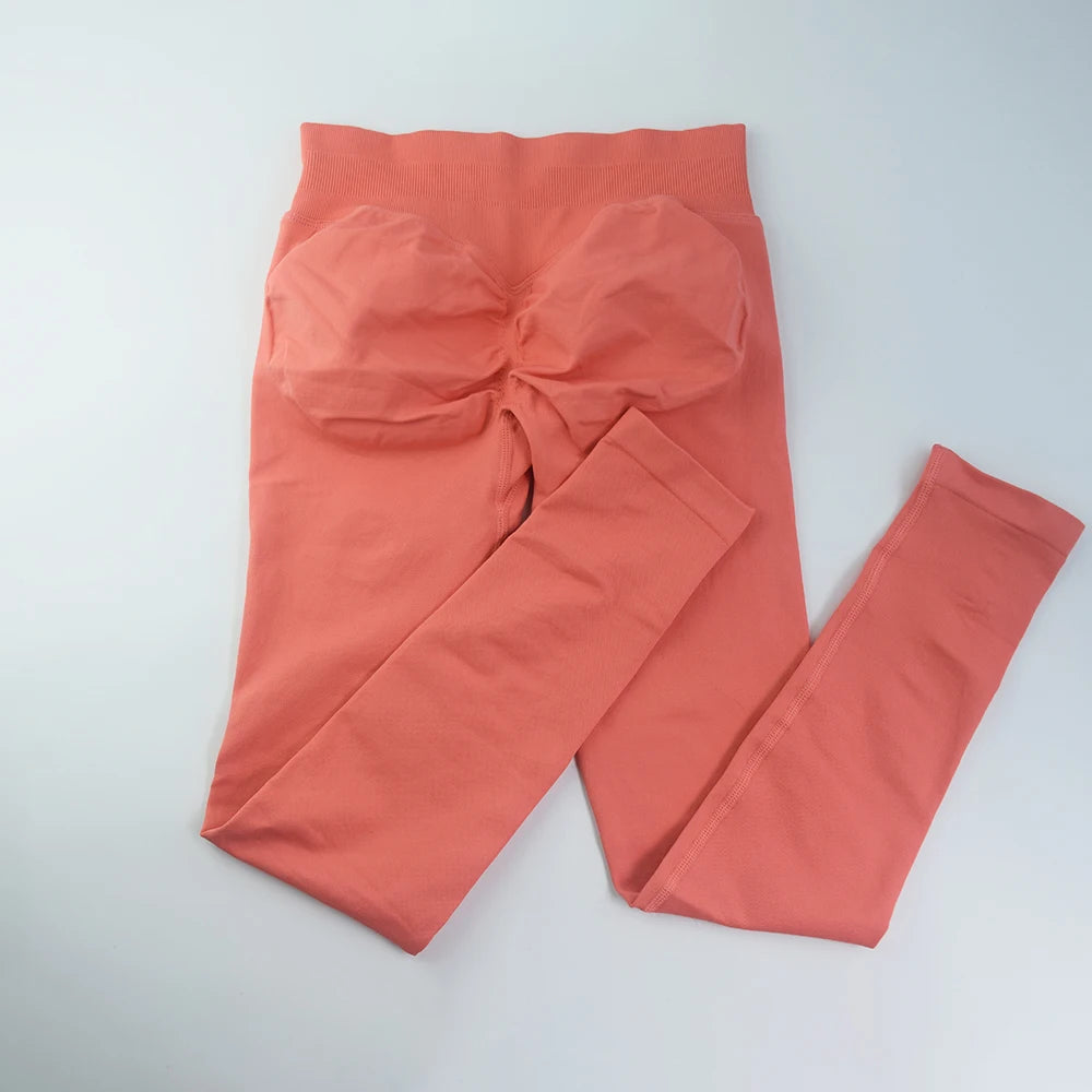 Impact Leggings Women Seamless  Low Ribbed Band Sports Yoga PantsGym clothes Fitness Workout wear Scrunch Bum Tights