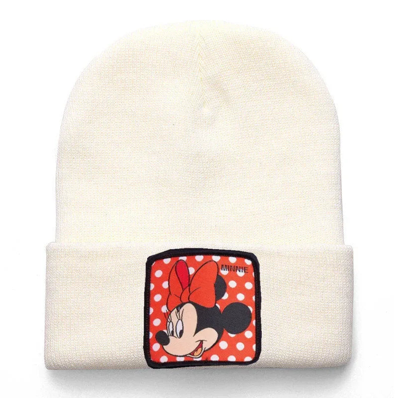 Disney Mickey Mouse Knitting Beanies Hat Men Women Anime Quality Cap Cute Casual Warm Fashion Versatile Cold Cap for Women Hats