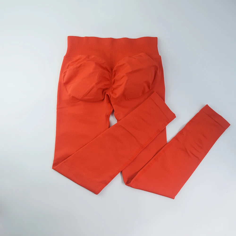 Impact Leggings Women Seamless  Low Ribbed Band Sports Yoga PantsGym clothes Fitness Workout wear Scrunch Bum Tights