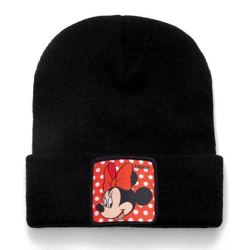 Disney Mickey Mouse Knitting Beanies Hat Men Women Anime Quality Cap Cute Casual Warm Fashion Versatile Cold Cap for Women Hats