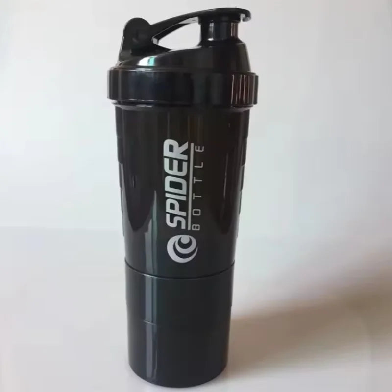 500ML Shaker Cups Portable Protein Powder Shaker Water Bottles Outdoor Sports Milkshake Kettle Gym Fitness Mixing Shake Cup