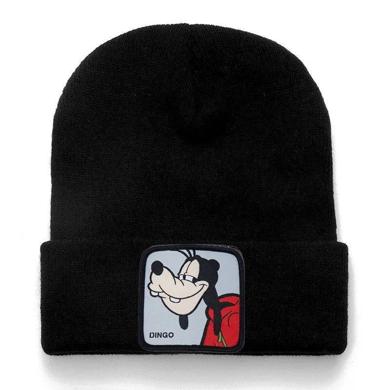 Disney Mickey Mouse Knitting Beanies Hat Men Women Anime Quality Cap Cute Casual Warm Fashion Versatile Cold Cap for Women Hats