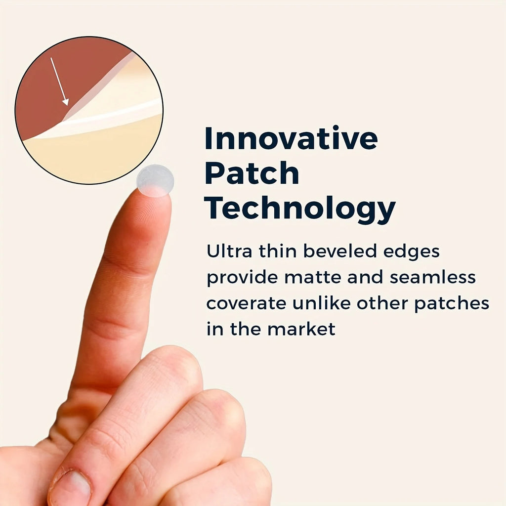 200/400/800-count packs of invisible acne patches. Covers pimples and blemishes. Gentle and non-irritating.