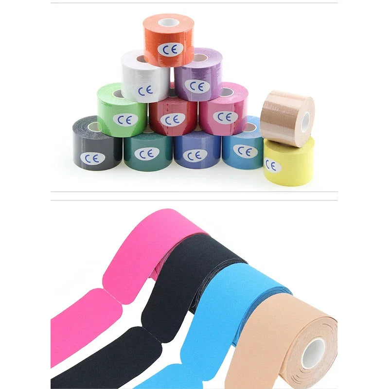 1/3pcs Sports Physiological Tape, Muscle Bandage, Sports Cotton, Elastic Adhesive, Strain Tape, Knee Muscle Pain Relief Patch