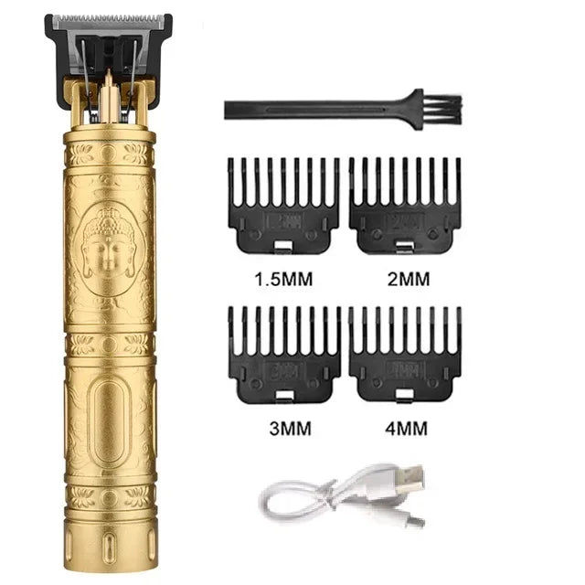 Vintage T9 Electric Hair Clipper Professional Beard Trimmer & Body Haircut Tool for Men Barber Quality Grooming Kit