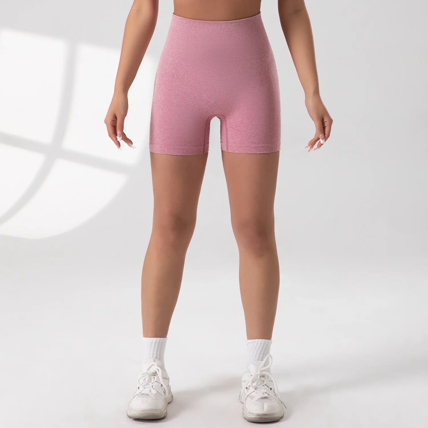 Women Yoga Shorts Cycling Jogging Fitness Tights Workout Scrunch Butt Sports Biker Shorts Summer Slim Seamless Tights Gym Wear