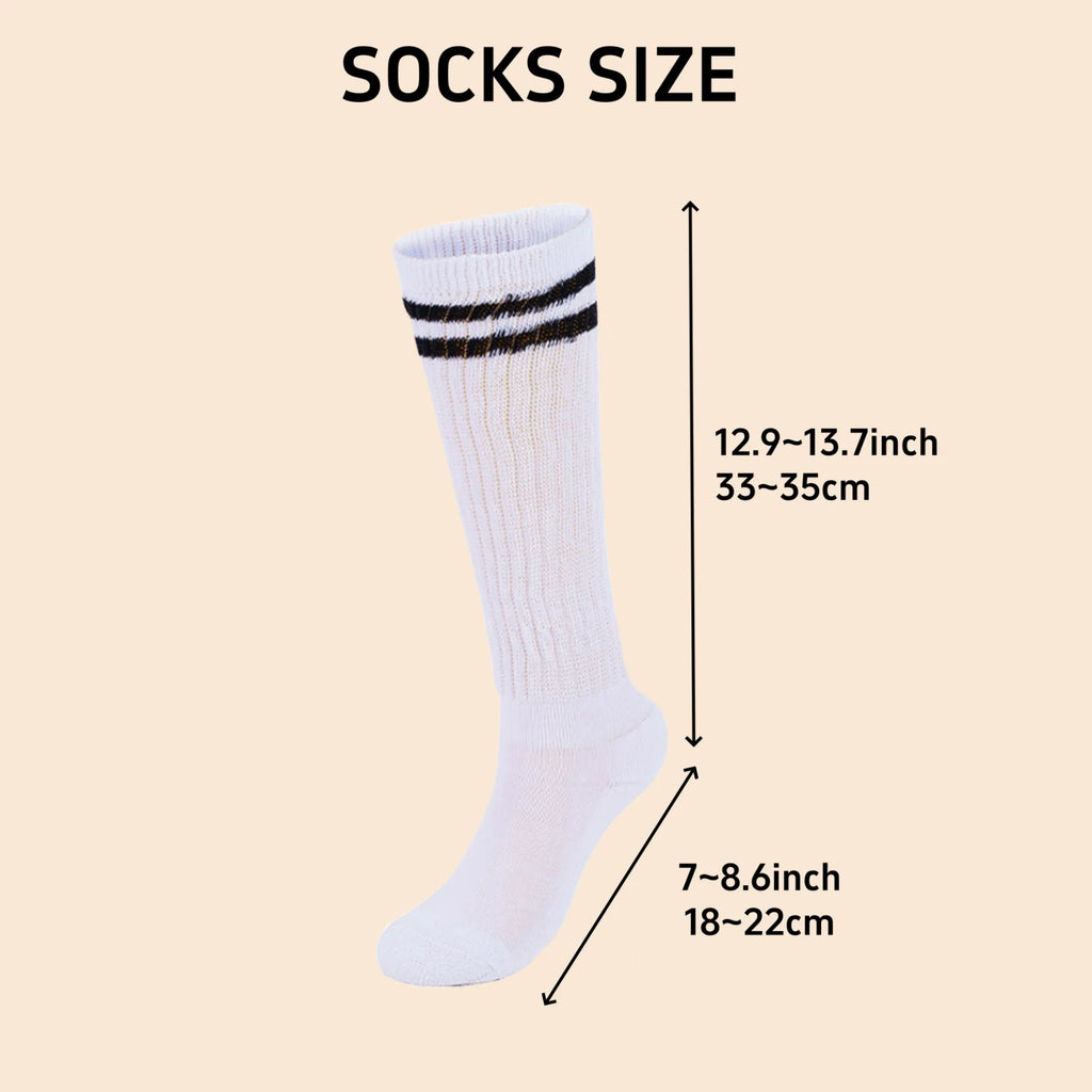 Women’s Ski Socks,Sports Socks Slouch Socks Black, White & Gray — Comfortable, Breathable, Moisture-Wicking, and Sweat-Absorbing