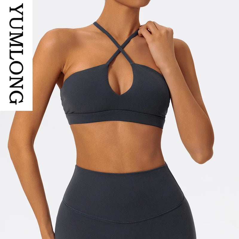 Women Push Up Sports Bra Ultra-Soft Yoga Activewear Breathable Fitness Bralette Running Gym Apparel Casual Workout Tops 2025