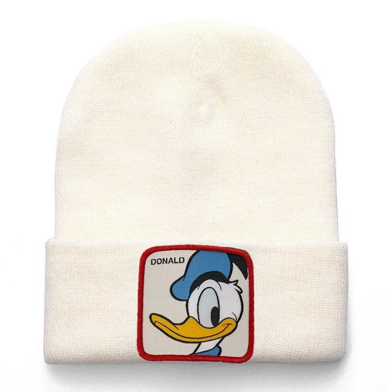 Disney Mickey Mouse Knitting Beanies Hat Men Women Anime Quality Cap Cute Casual Warm Fashion Versatile Cold Cap for Women Hats