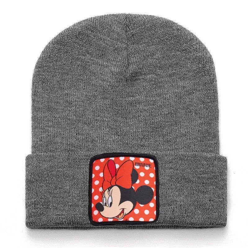 Disney Mickey Mouse Knitting Beanies Hat Men Women Anime Quality Cap Cute Casual Warm Fashion Versatile Cold Cap for Women Hats