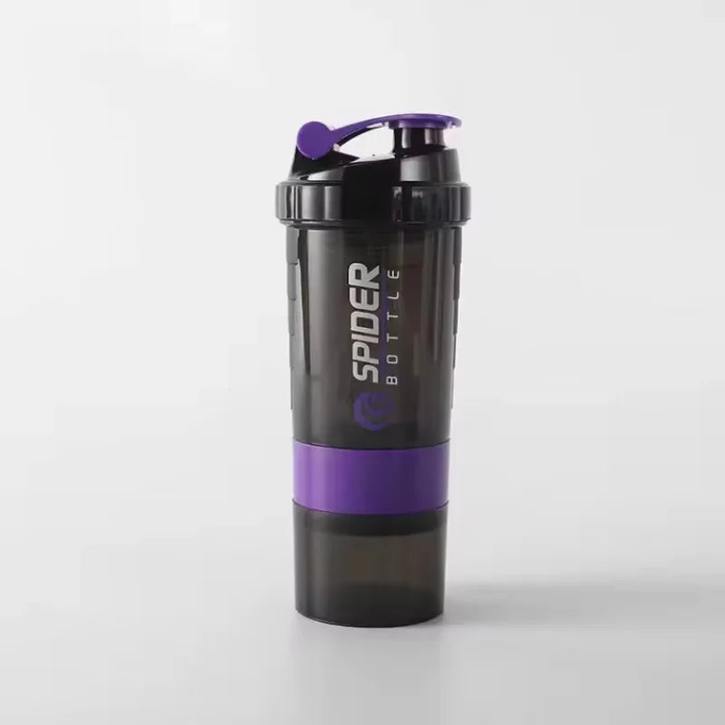 500ML Shaker Cups Portable Protein Powder Shaker Water Bottles Outdoor Sports Milkshake Kettle Gym Fitness Mixing Shake Cup