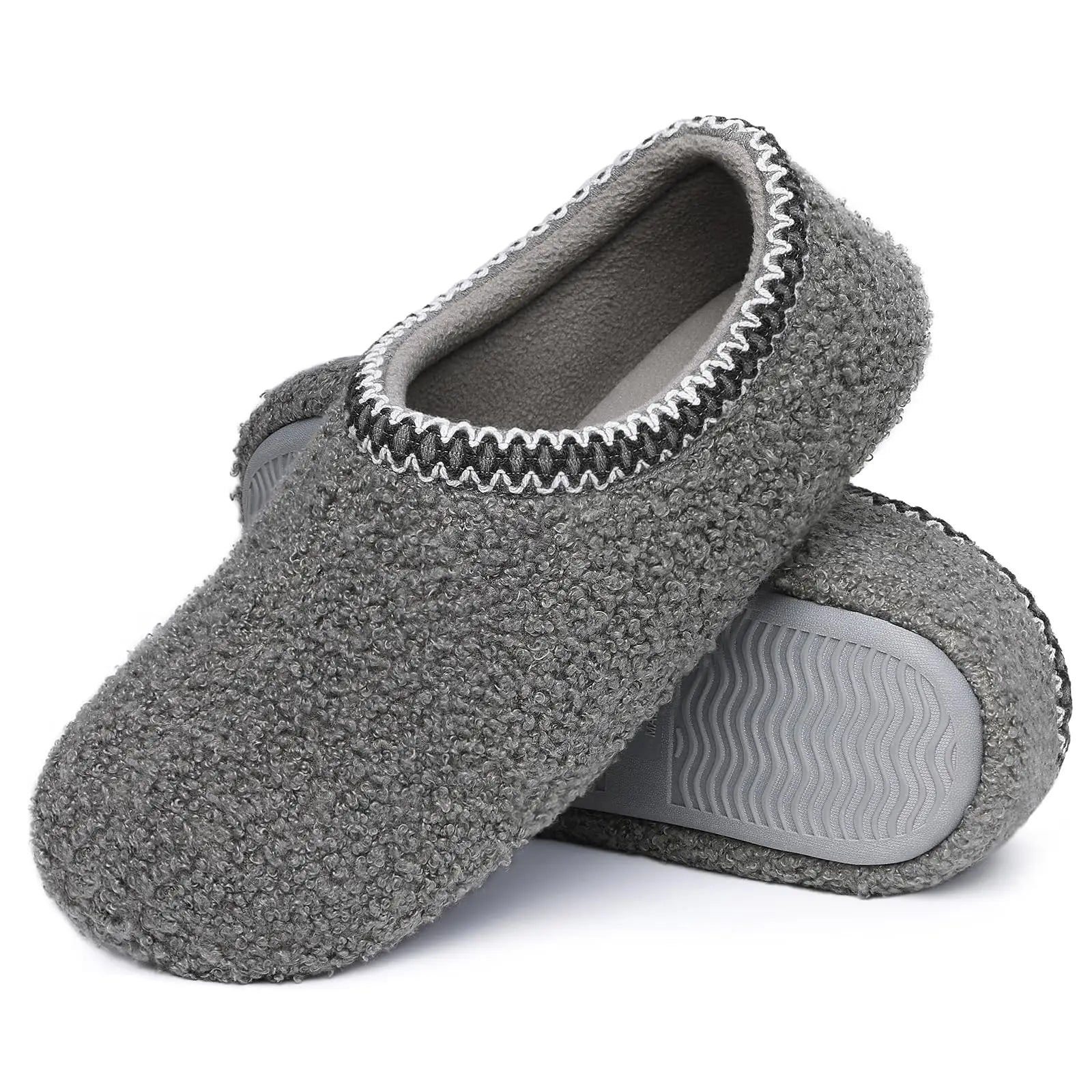 Gacimy Fur House Slippers For Women Soft Memory Foam Flat Slides Winter Warm Teddy Fleece Lady Bedroom Shoes Fluffy Sock Slipper