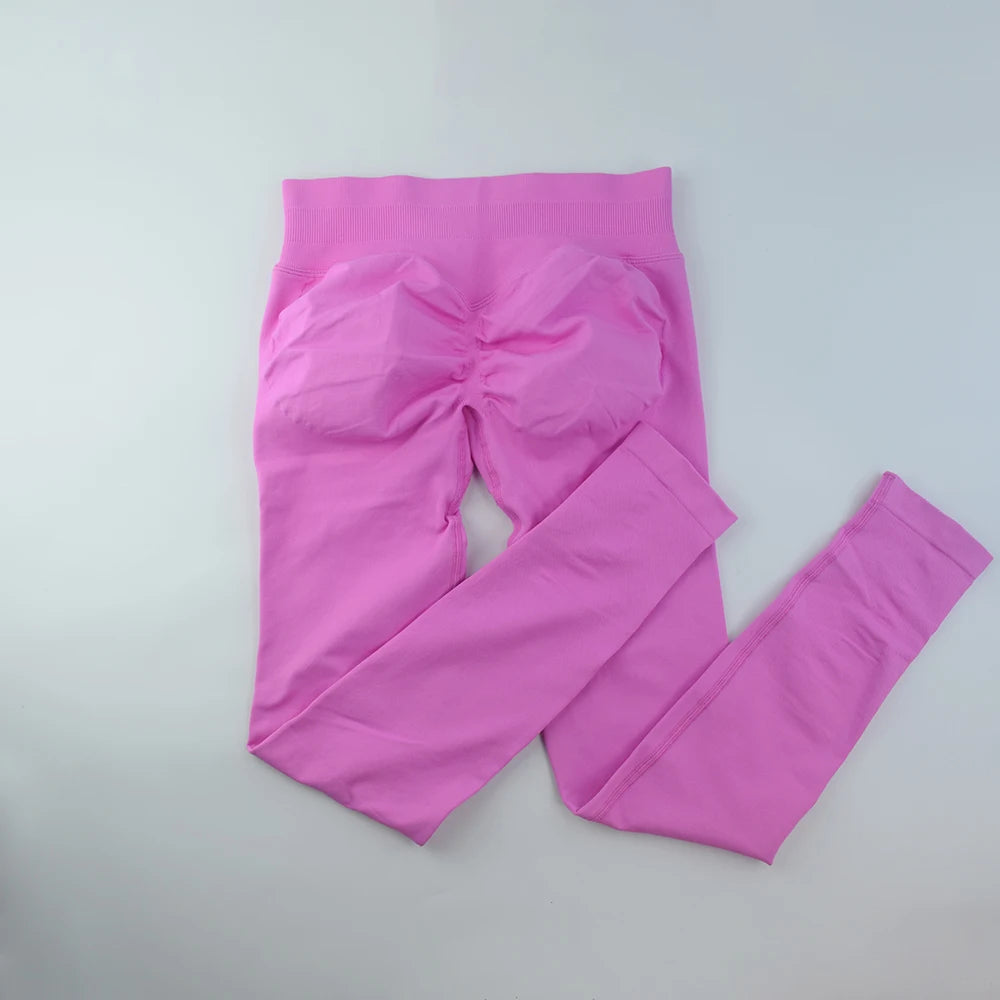 Impact Leggings Women Seamless  Low Ribbed Band Sports Yoga PantsGym clothes Fitness Workout wear Scrunch Bum Tights