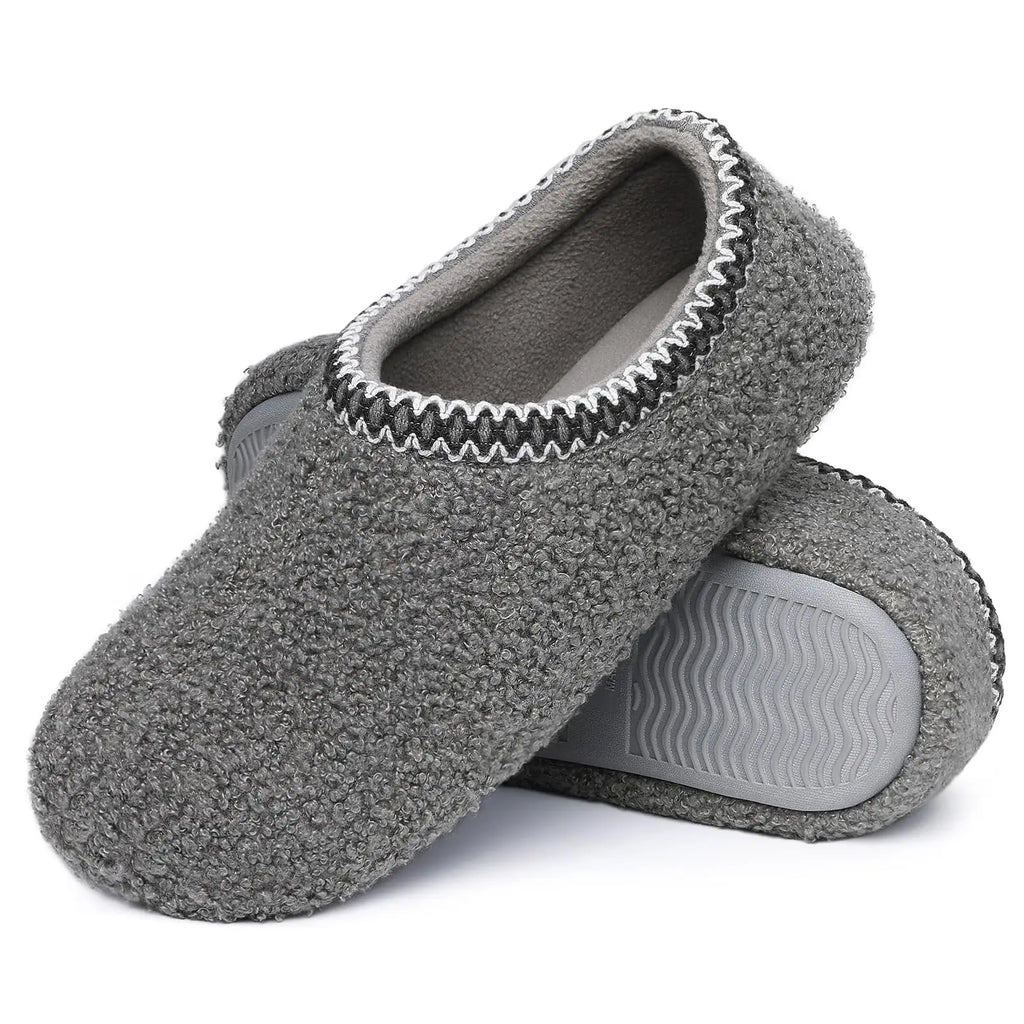Gacimy Fur House Slippers For Women Soft Memory Foam Flat Slides Winter Warm Teddy Fleece Lady Bedroom Shoes Fluffy Sock Slipper