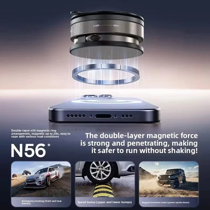 Vacuum Magnetic Phone Holder Stand, for Magsafe Suction Cup Phone MountAdjustable Swivel Lock, for Your Car/Gym/Mirror