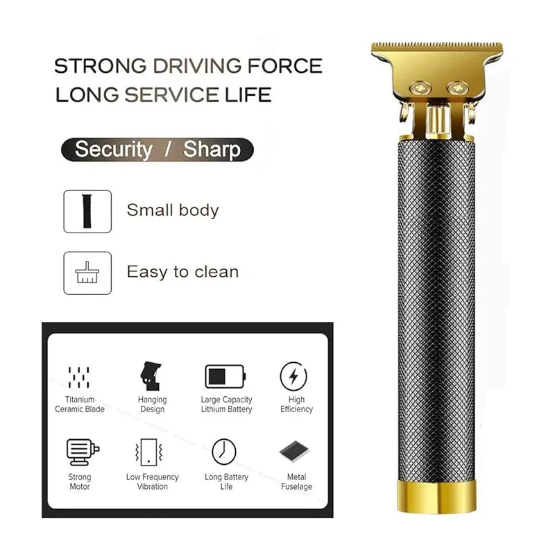 Vintage T9 Electric Hair Clipper Professional Beard Trimmer & Body Haircut Tool for Men Barber Quality Grooming Kit