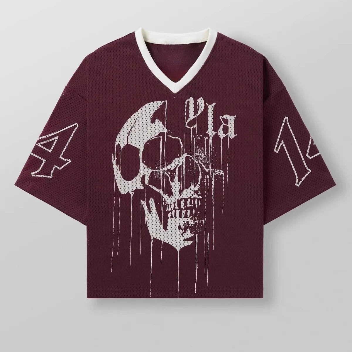 American Trendy Brand YOUNGLA Skull 3D Printed Sports T-shirt European and American Fitness Running Breathable Short-sleeved Top