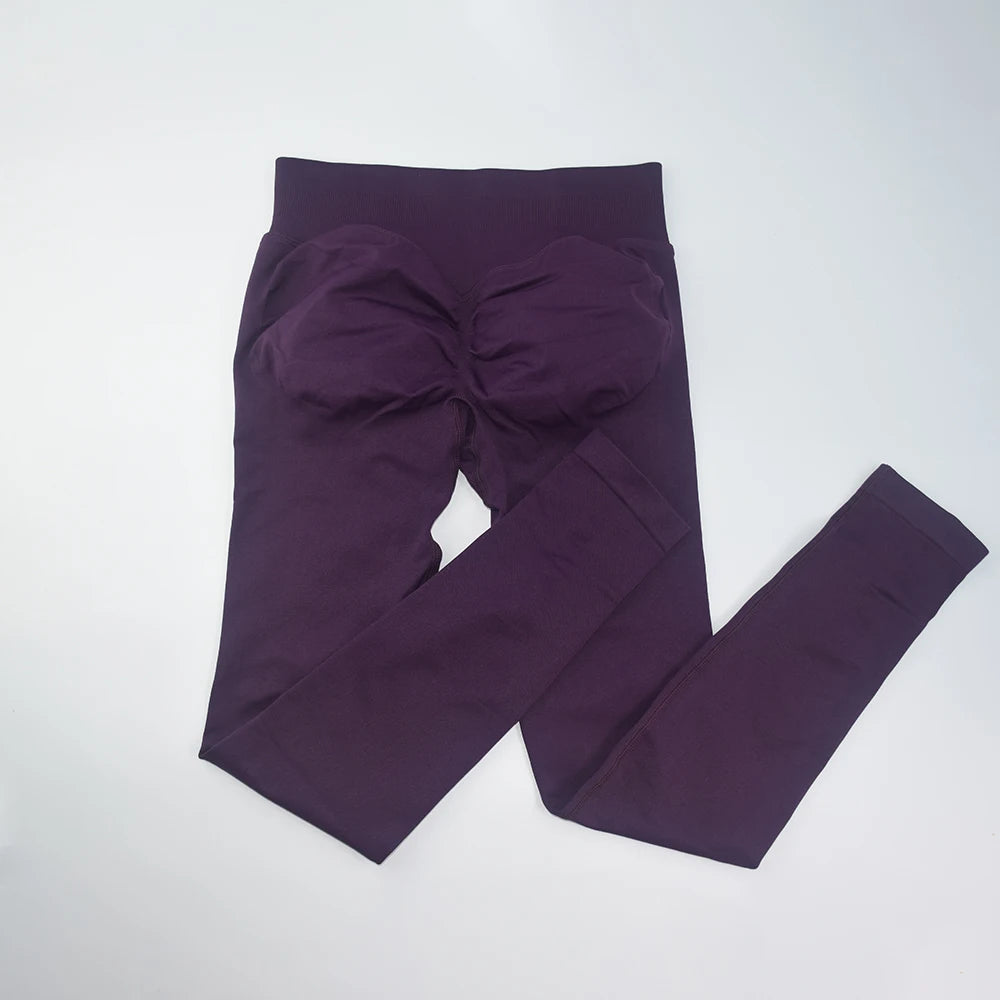 Impact Leggings Women Seamless  Low Ribbed Band Sports Yoga PantsGym clothes Fitness Workout wear Scrunch Bum Tights