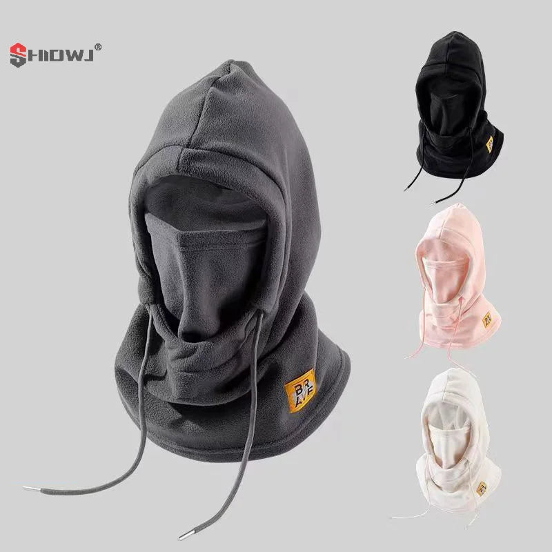 1Pcs Winter Warm Hat Beanies W/ Mask Neck Warmer 4-in-1 Windproof Balaclava For Men Women Cycling Cold Weather Protection Cap