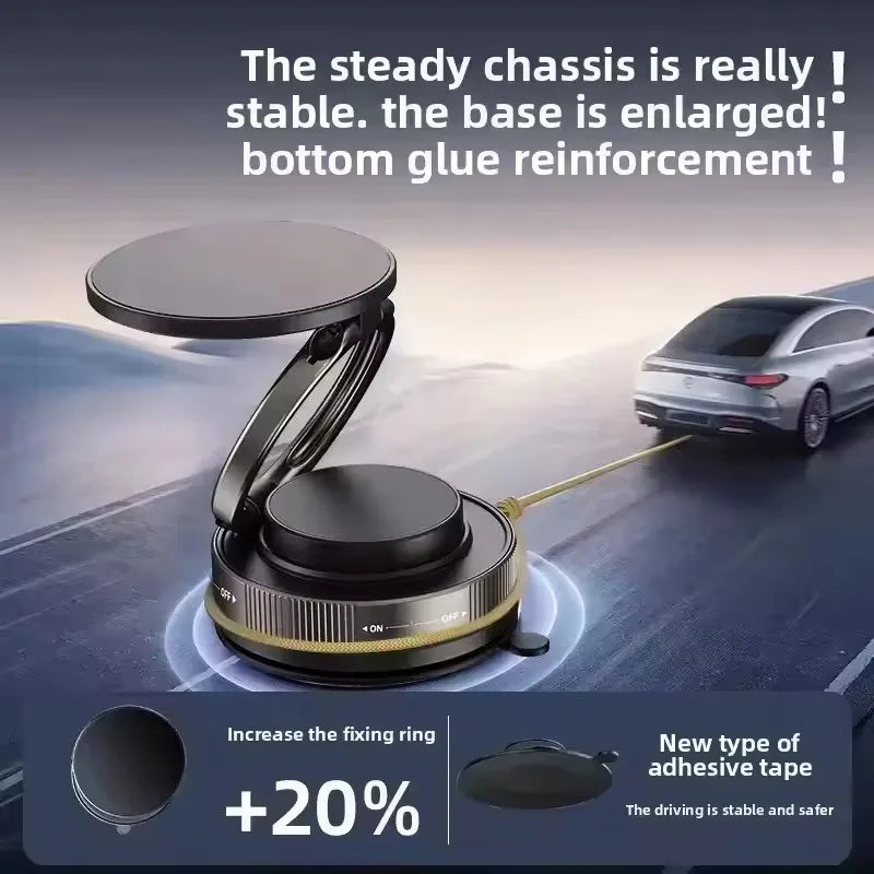 T30 Vacuum Magnetic Phone Holder Stand, for  Suction Cup Phone MountAdjustable Swivel Lock, for Your Car/Gym/Mirror