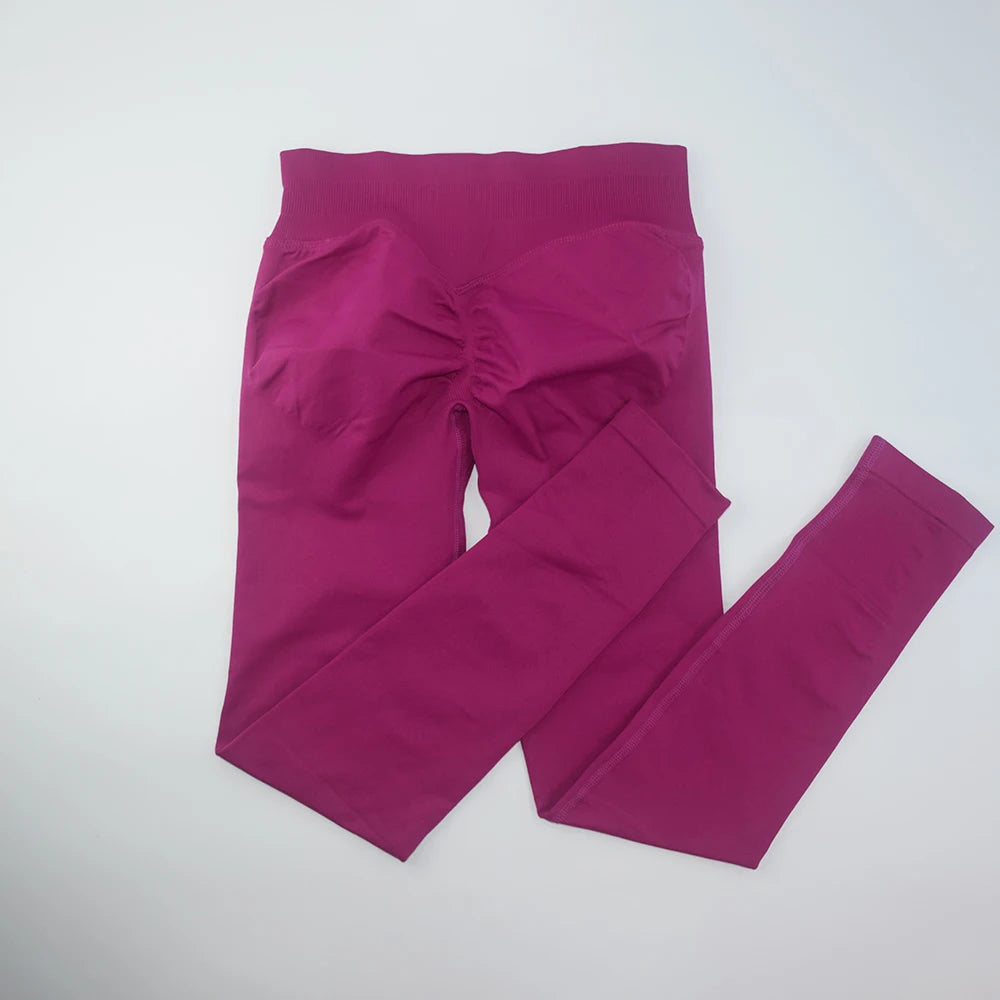 Impact Leggings Women Seamless  Low Ribbed Band Sports Yoga PantsGym clothes Fitness Workout wear Scrunch Bum Tights