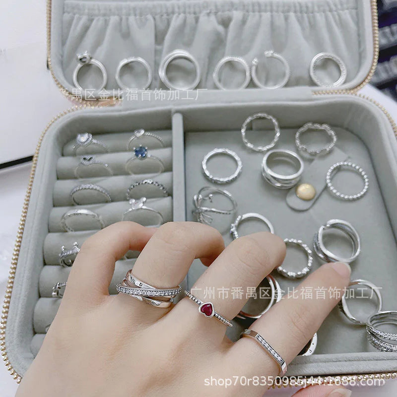 Pandora S925 Pink Diamond Heart Rose Gold Ring