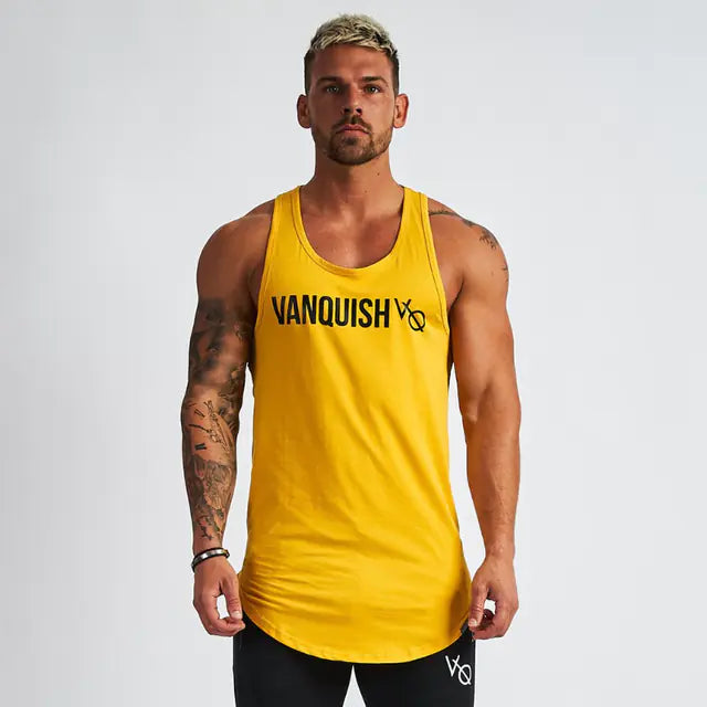 Men's Cotton Sleeveless Gym Fitness Training Vest