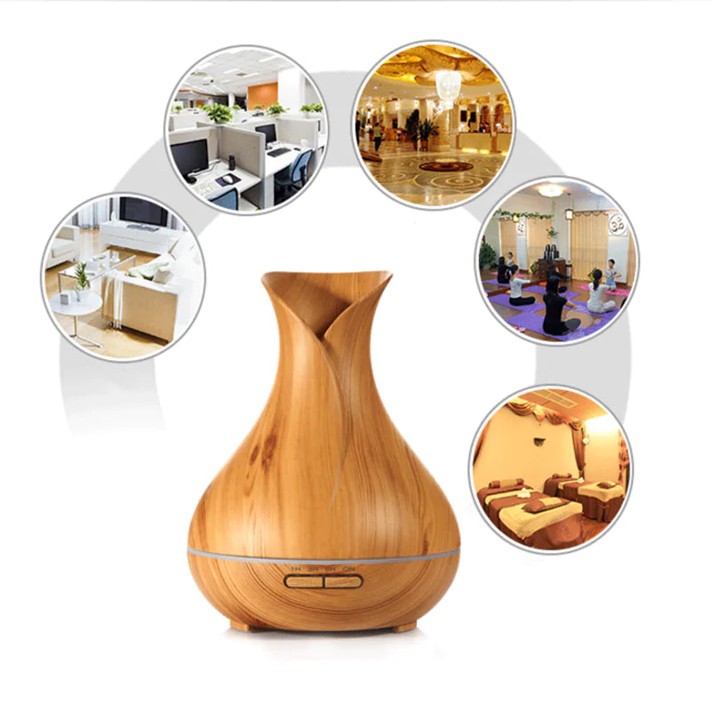 Wood Grain Aromatherapy Diffuser and Humidifier
