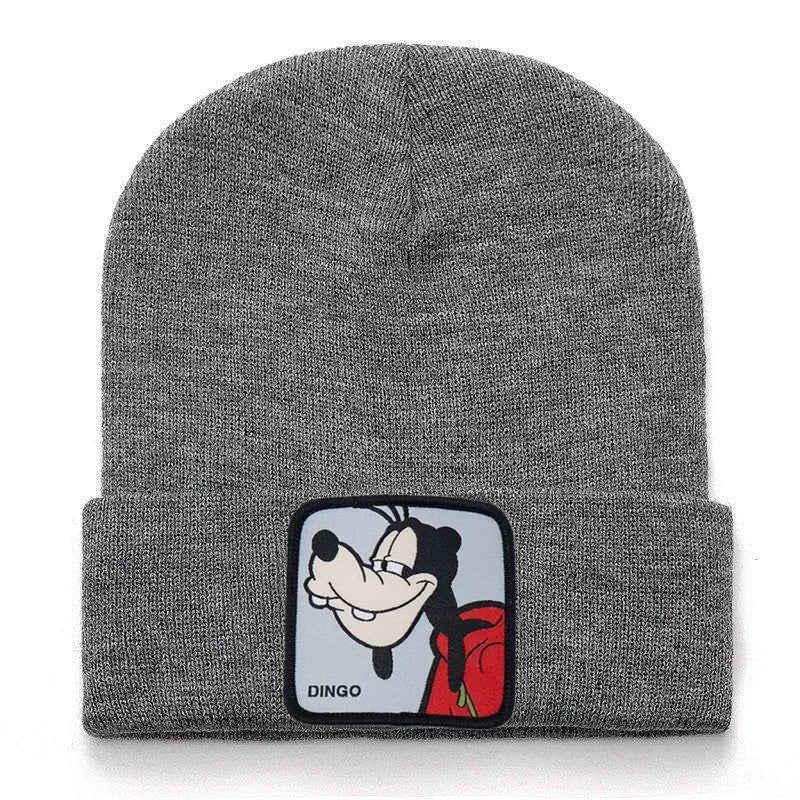 Disney Mickey Mouse Knitting Beanies Hat Men Women Anime Quality Cap Cute Casual Warm Fashion Versatile Cold Cap for Women Hats