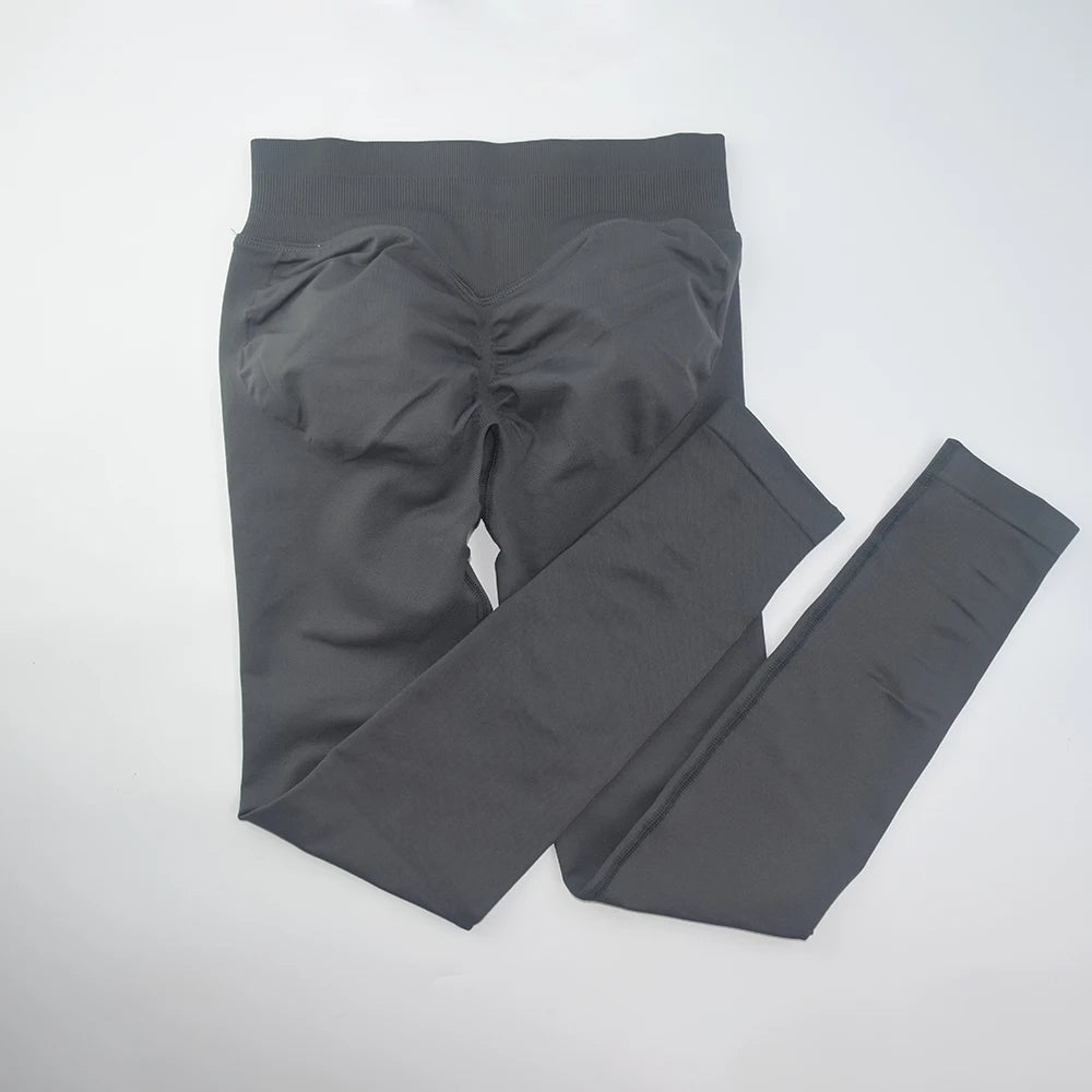 Impact Leggings Women Seamless  Low Ribbed Band Sports Yoga PantsGym clothes Fitness Workout wear Scrunch Bum Tights