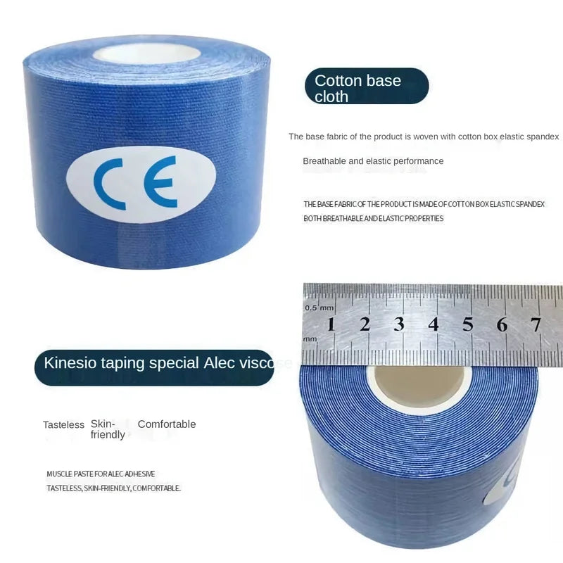 1/3pcs Sports Physiological Tape, Muscle Bandage, Sports Cotton, Elastic Adhesive, Strain Tape, Knee Muscle Pain Relief Patch