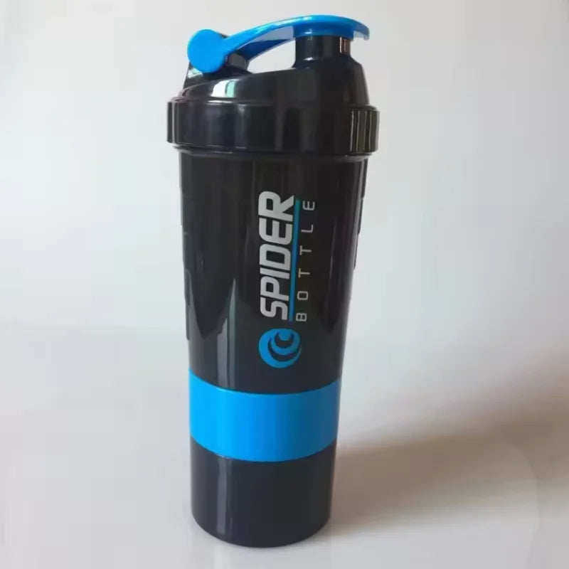 500ML Shaker Cups Portable Protein Powder Shaker Water Bottles Outdoor Sports Milkshake Kettle Gym Fitness Mixing Shake Cup