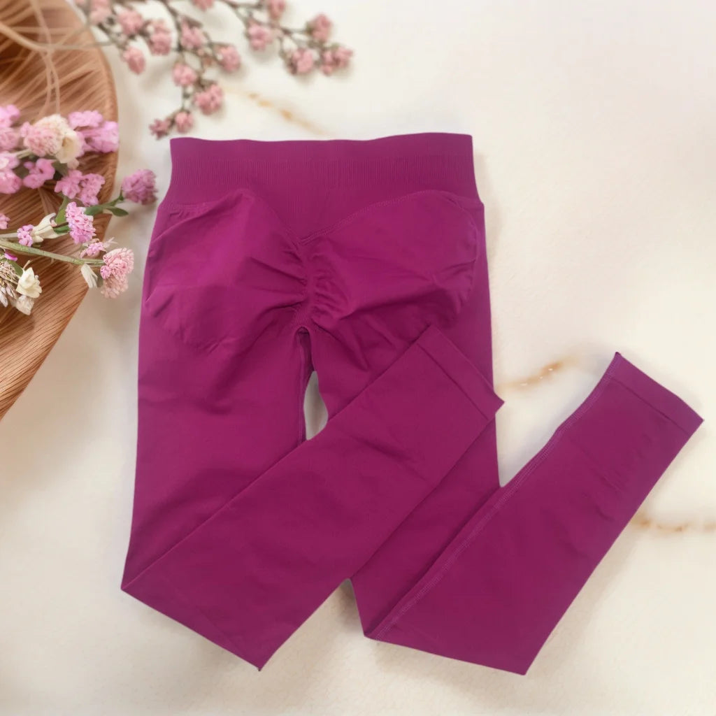 Impact Leggings Women Seamless  Low Ribbed Band Sports Yoga PantsGym clothes Fitness Workout wear Scrunch Bum Tights