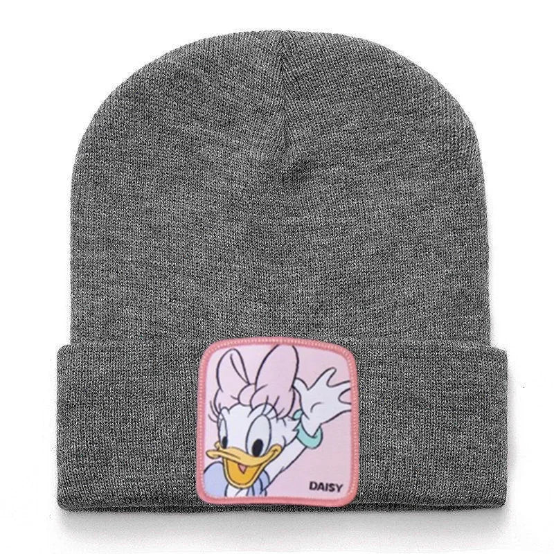 Disney Mickey Mouse Knitting Beanies Hat Men Women Anime Quality Cap Cute Casual Warm Fashion Versatile Cold Cap for Women Hats