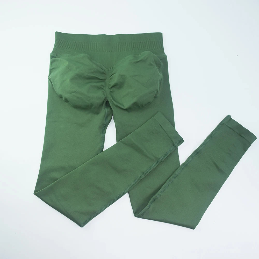 Impact Leggings Women Seamless  Low Ribbed Band Sports Yoga PantsGym clothes Fitness Workout wear Scrunch Bum Tights