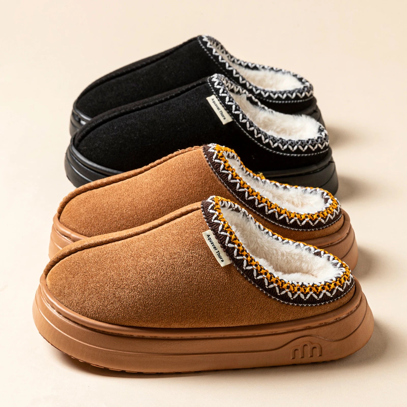 Winter Anti-slip Women's Soft Slipper Boots Fashion Couples Outdoor Casual Indoor Fuzzy Warm Comfort Men Plush Houseshoes Girls