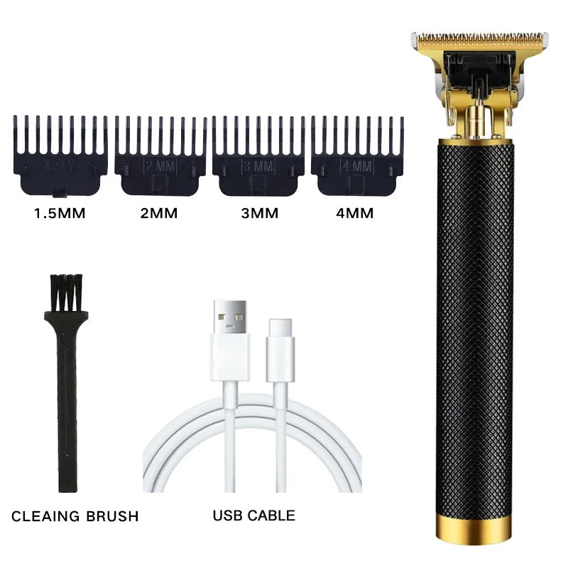 Vintage T9 Electric Hair Clipper Professional Beard Trimmer & Body Haircut Tool for Men Barber Quality Grooming Kit