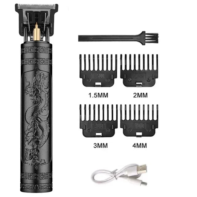 Vintage T9 Electric Hair Clipper Professional Beard Trimmer & Body Haircut Tool for Men Barber Quality Grooming Kit