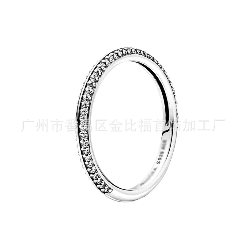 Pandora S925 Pink Diamond Heart Rose Gold Ring