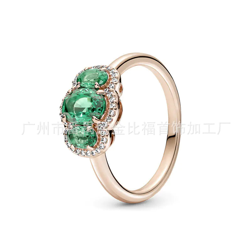 Pandora S925 Pink Diamond Heart Rose Gold Ring