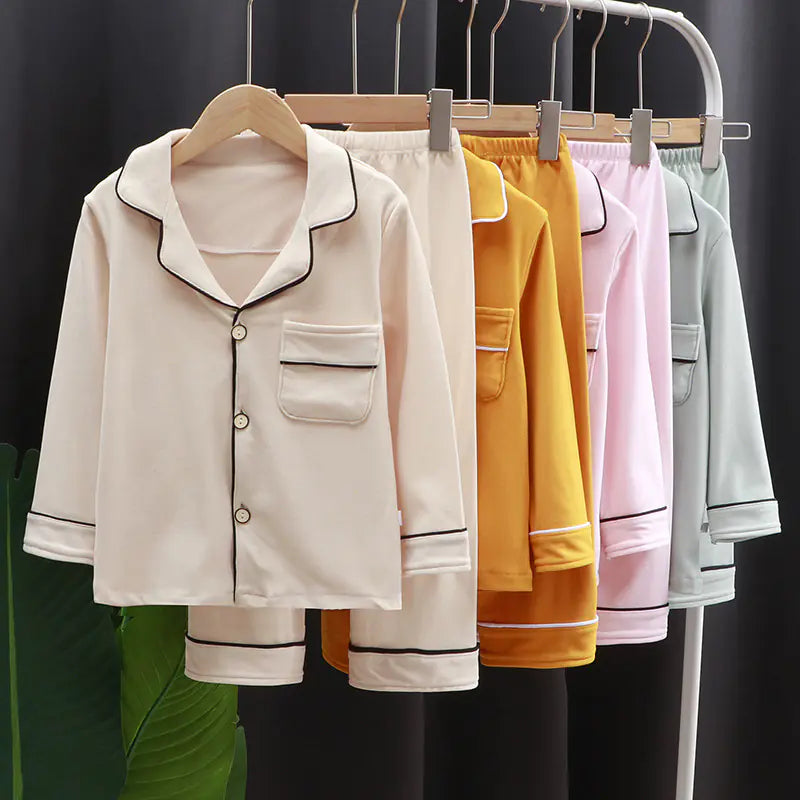 Children's Long-Sleeved Casual Pajama Set (Parent-Child)